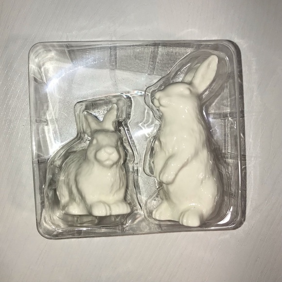 Ceramic Bunny Rabbit Salt and Pepper Shaker Set New in Box - Picture 7 of 8